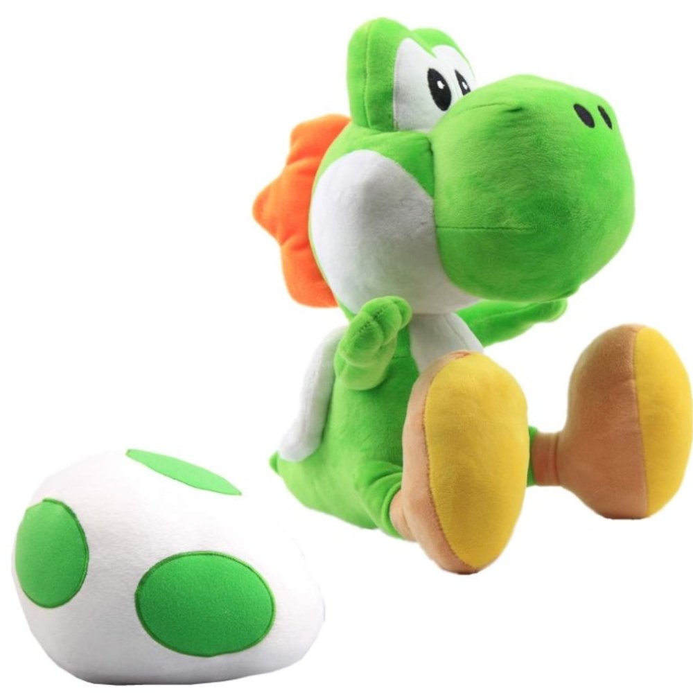 12" Green Yoshi Plush and 8'' Yoshi Egg Plush Stuffed Animal Plush Set of 2 pcs - Picture 2 of 2
